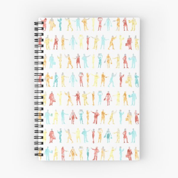 Item preview, Colourful Watercolour people silhouette pattern designed and sold by SLGA-Designs.