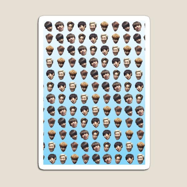 Item preview, BTS (Bangtan Sonyeondan) FUNNY DERP FACE GRADIENT BLUE designed and sold by NiamhYoungArt.
