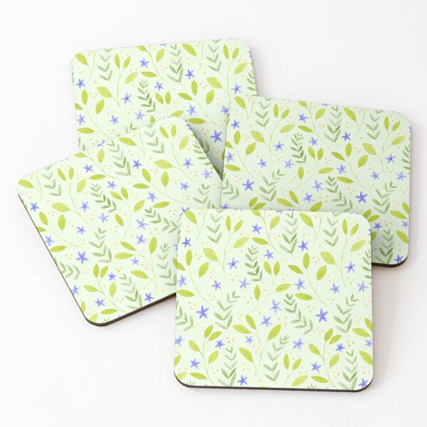 Item preview, Delicate Floral Pattern | Blue and Green designed and sold by RebeccaFlaherty.