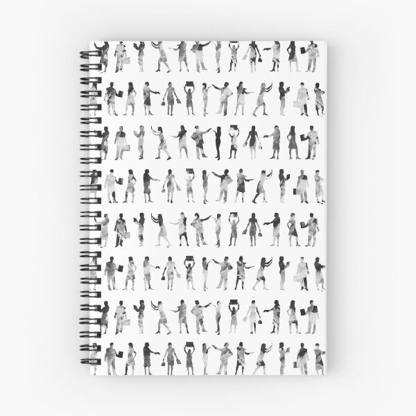 Item preview, Black and white Watercolour people silhouette pattern designed and sold by SLGA-Designs.