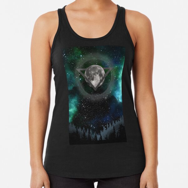 Full Moon Geometry Racerback Tank Top