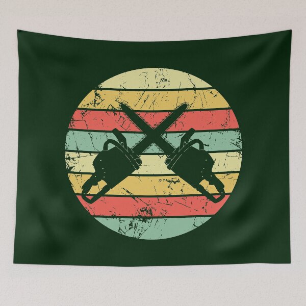 Item preview, Vintage Chainsaw Retro Crossed designed and sold by SweetLog.