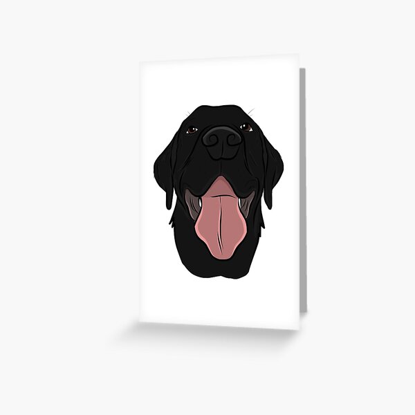 Happy Black Lab Greeting Card