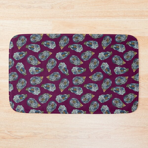 Item preview, Oysters on the half shell - solid purple background  designed and sold by cityette.