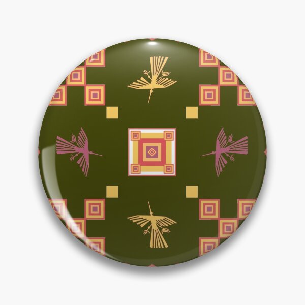 Item preview, Peru: Nazca Lines (Condor) - Geometric Design (Green) designed and sold by LuVergel.