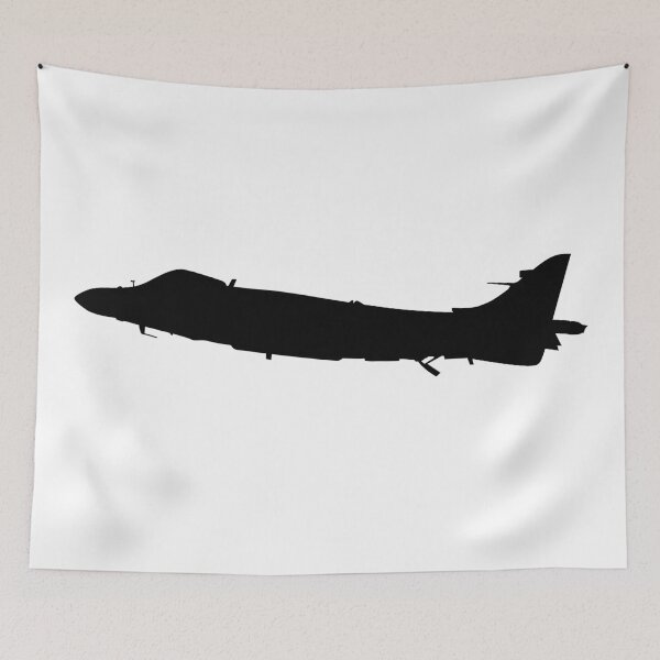 Item preview, British Army of an British military Royal Air Force, navy aircraft the Harrier jump jet from McDonnell Douglas AV-8b. Realistic silhouette Vertical Take-Off and Landing Harrier jet. designed and sold by Marcin Adrian.