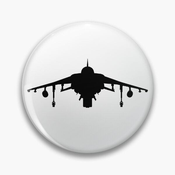 Item preview, British Army of an British military Royal Air Force, navy aircraft the Harrier jump jet from McDonnell Douglas AV-8b. Realistic silhouette Vertical Take-Off and Landing Harrier jet. designed and sold by Marcin Adrian.