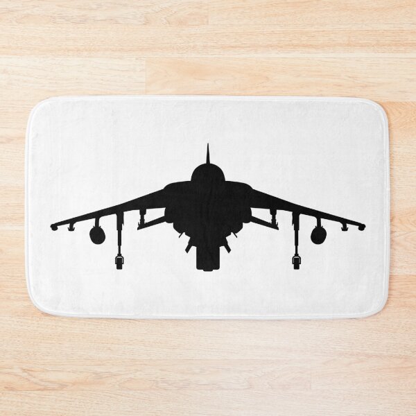 Item preview, British Army of an British military Royal Air Force, navy aircraft the Harrier jump jet from McDonnell Douglas AV-8b. Realistic silhouette Vertical Take-Off and Landing Harrier jet. designed and sold by Marcin Adrian.