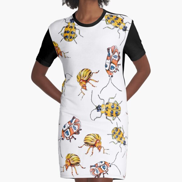 Orange Bugs! Graphic T-Shirt Dress