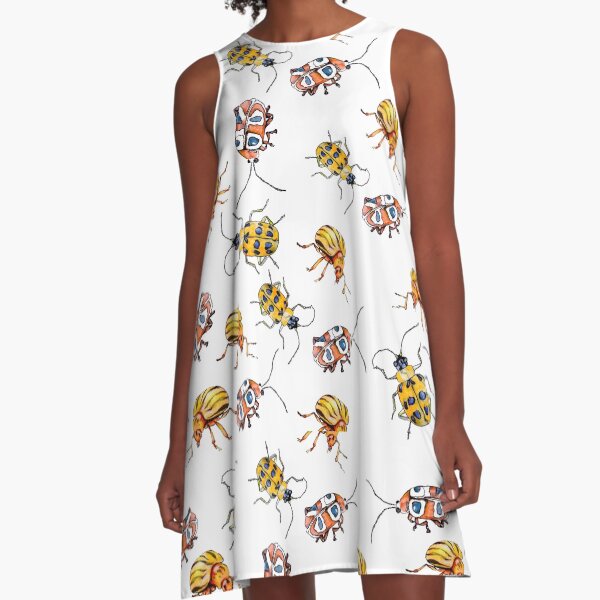 Orange Bugs! A-Line Dress