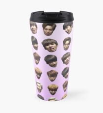 BTS (Bangtan Sonyeondan) FUNNY DERP FACES GRADIENT PINK Travel Mug