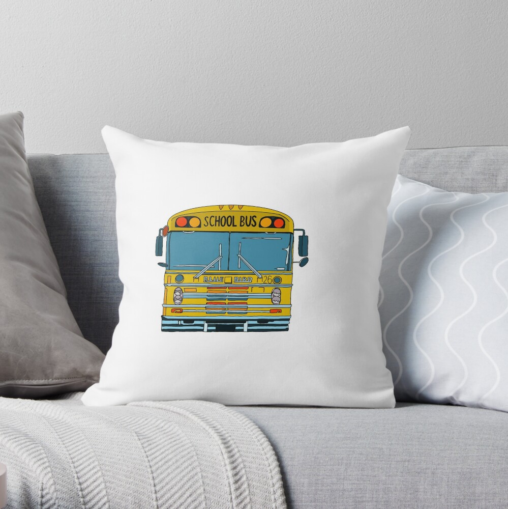 School Bus Pillow. American Busses Cushion. Driver Teacher Appreciatio –  The Magic Crayons