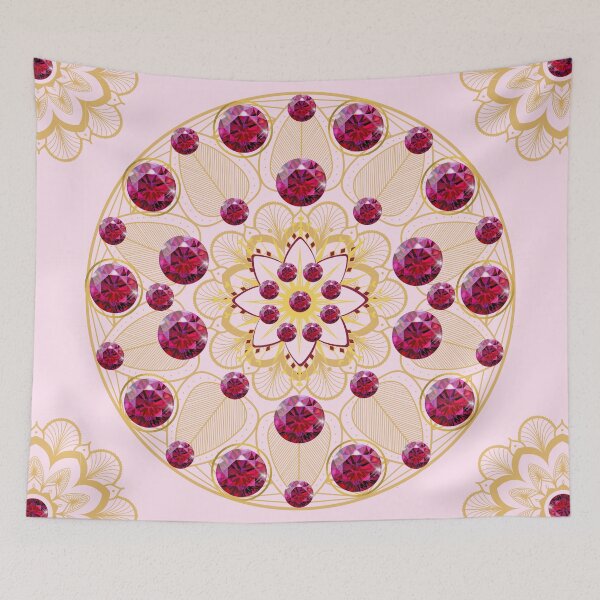 Item preview, Rich Ruby Birthstone July Birthday Mandala designed and sold by TrendyArtPrints.