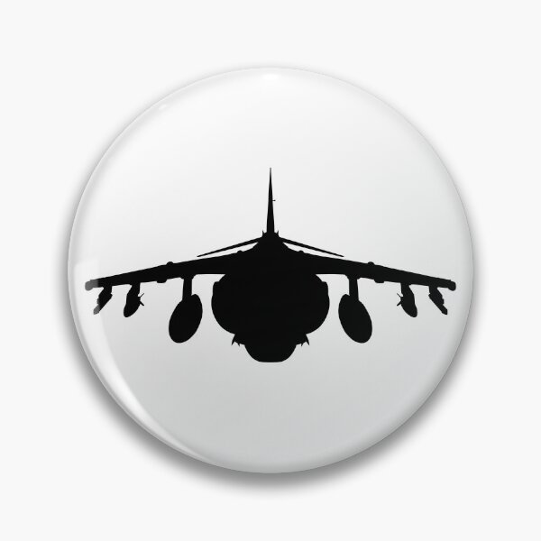 Item preview, British Army of an British military Royal Air Force, navy aircraft the Harrier jump jet from McDonnell Douglas AV-8b. Realistic silhouette Vertical Take-Off and Landing Harrier jet. designed and sold by Marcin Adrian.