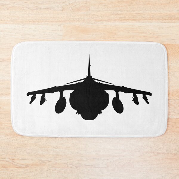 Item preview, British Army of an British military Royal Air Force, navy aircraft the Harrier jump jet from McDonnell Douglas AV-8b. Realistic silhouette Vertical Take-Off and Landing Harrier jet. designed and sold by Marcin Adrian.