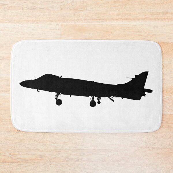 Item preview, British Army of an British military Royal Air Force, navy aircraft the Harrier jump jet from McDonnell Douglas AV-8b. Realistic silhouette Vertical Take-Off and Landing Harrier jet. designed and sold by Marcin Adrian.