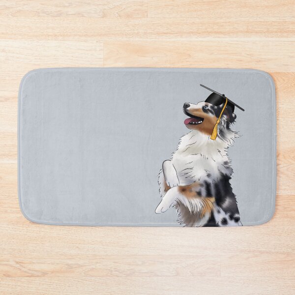 Item preview, A Cute Graduating Australian Shepherd Blue Merle Wearing a Graduation Cap designed and sold by ElysianCreation.
