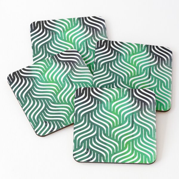 Item preview, Green Wavy Diamonds Pattern  designed and sold by Designs By YL.