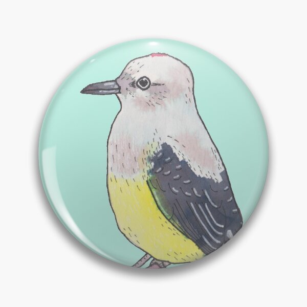Item preview, Western Kingbird watercolor bird species bird art designed and sold by TheWaterBirds.