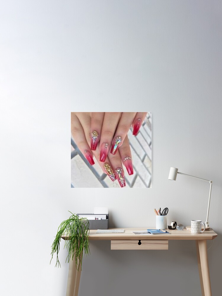 Nice diamonds nails. Poster for Sale by Lan thi Nguyen