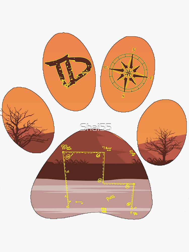 "TD Tracking Paw (Large)" Sticker for Sale by Shai55 | Redbubble