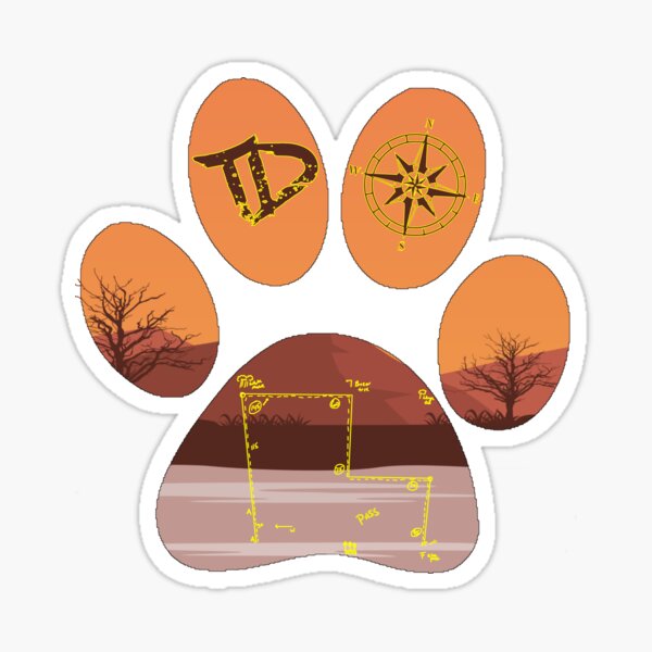 "TD Tracking Paw (Large)" Sticker for Sale by Shai55 | Redbubble