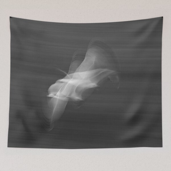 Item preview, Black and White Abstract Seagull Picture Over the Ocean  designed and sold by digoarpi.