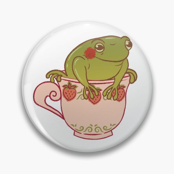 Item preview, Froggy Tea Time  (Green Frog In Teacup)  designed and sold by BeesAndStuff.