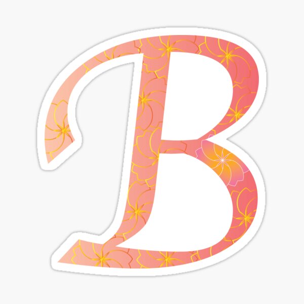 "Letter B Sticker" Sticker For Sale By SakiOno | Redbubble