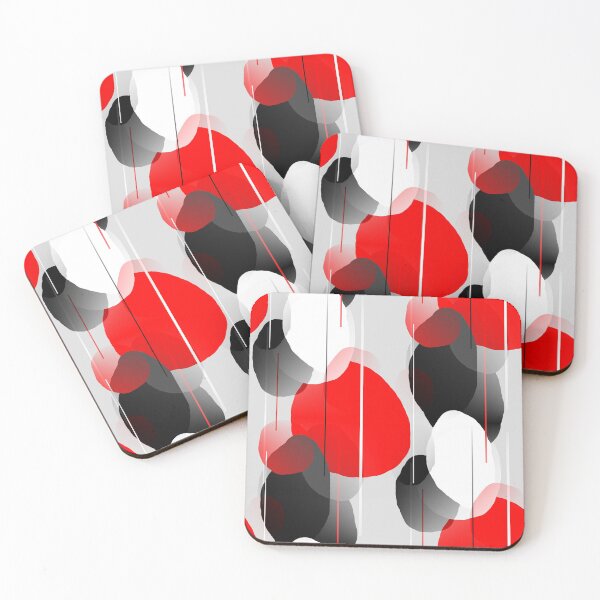 Item preview, Modern Anxiety Abstract - Red, Black, Gray designed and sold by MellowCat.