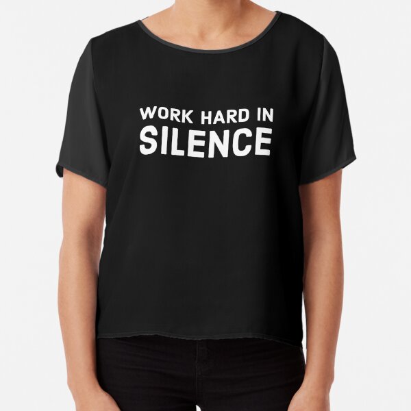 Xersion Womens L Workout Shirt BLACK Motivational Quote WORK HARD