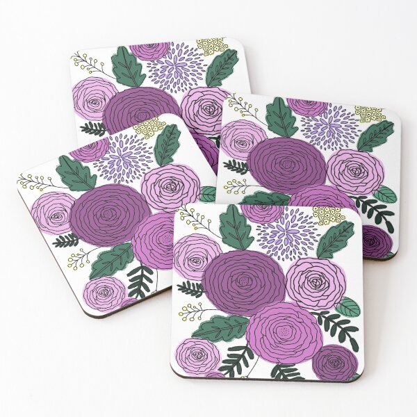 Item preview, Pink and purple peonies  designed and sold by MrsFishDesigns.