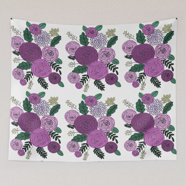 Item preview, Pink and purple peonies  designed and sold by MrsFishDesigns.