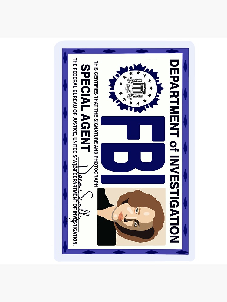 Dana Scully FBI ID card Sticker for Sale by jas-atk