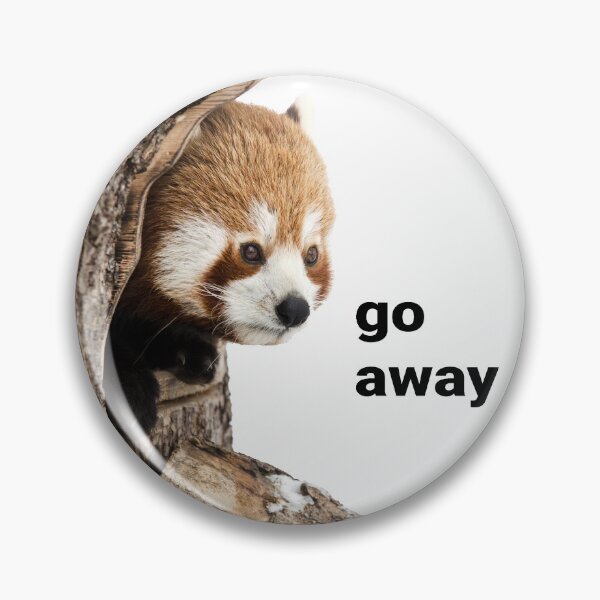Item preview, Grumpy cute red panda animal (go away) designed and sold by MantisArts.