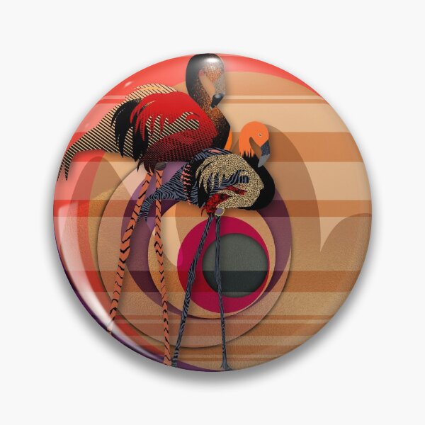 Item preview, Striking Gold Flamingo Abstract Sunset Illustration - Caroline Laursen Original designed and sold by Caroline Laursen.