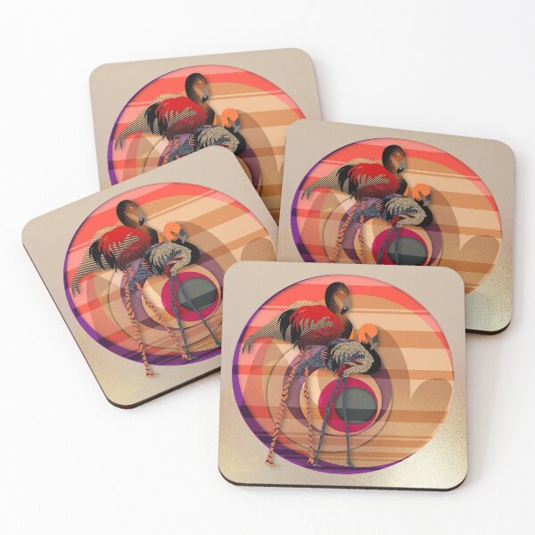 Item preview, Striking Gold Flamingo Abstract Sunset Illustration - Caroline Laursen Original designed and sold by Caroline Laursen.