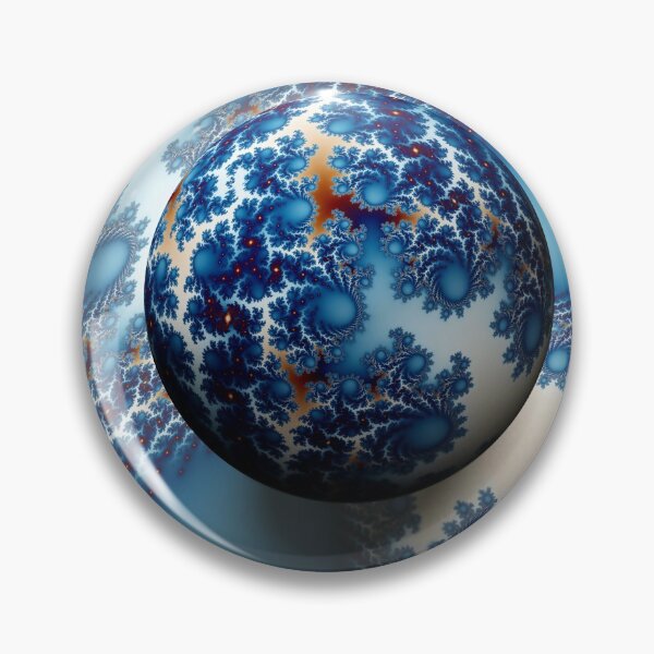 Item preview, Blue 3D Fractal Rendering Ball    designed and sold by Aenota.