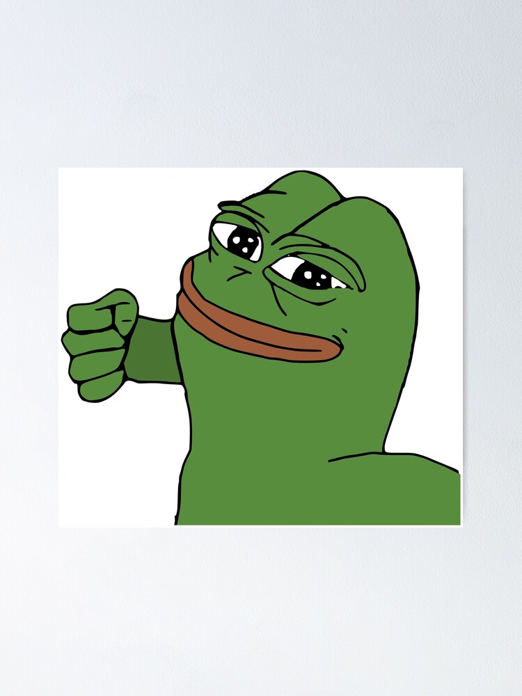 pepe-punching-meme-poster-for-sale-by-jackrspinella-redbubble