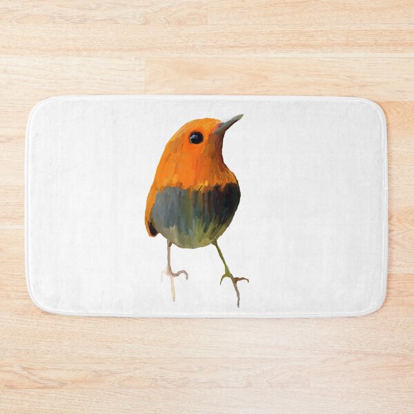 Item preview, Oil Painting  Robin on White Background - Drawing Portrait of Bird designed and sold by Aenota.