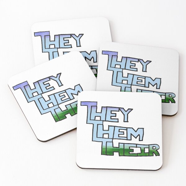 Item preview, They Them Their in Genderqueer Pride Colors designed and sold by tristiannovack.