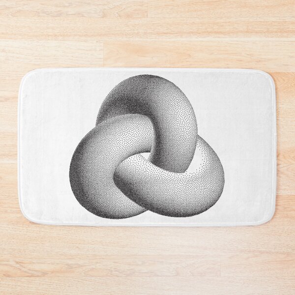 Item preview, Vector Halftone Stippled Geometric Figure Illustration - 3D Infinity Trefoil Torus Knot Loop designed and sold by Aenota.