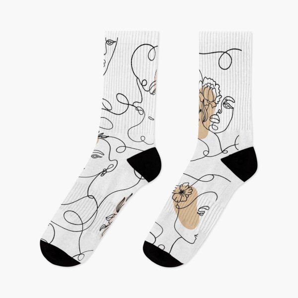 Item preview, Flowers & Female Face Line Art  designed and sold by Dollfacedesign.