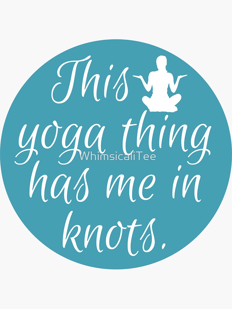 "Funny Yoga, White Silhouette Yoga Pose" Sticker for Sale by WhimsicaliTee Redbubble