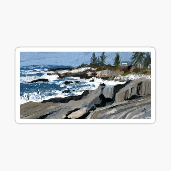 Rocky coast of Maine Sticker