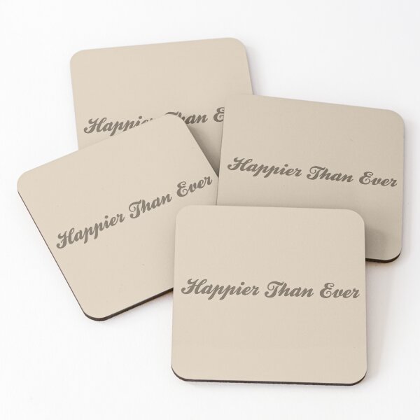 Item preview, happier than ever beige cursive billie  designed and sold by thewayitshine.