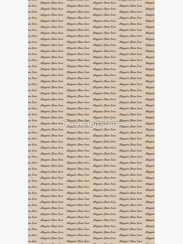 Happier than ever beige cursive Billie Duffel Bag sold by Valuation Zulema SKU 556096