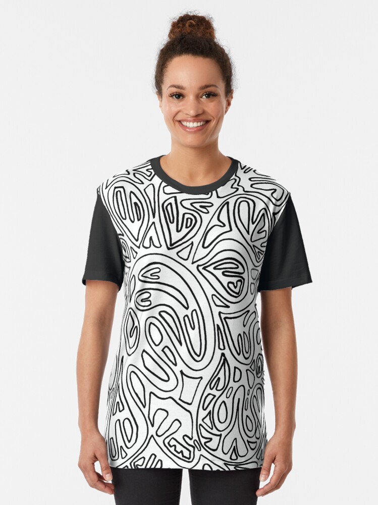Alternate view of Doodle Print Graphic T-Shirt