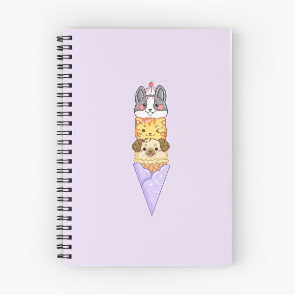 Item preview, Animal Ice-cream - Dog and Cat Sticker designed and sold by Mushiimoo.