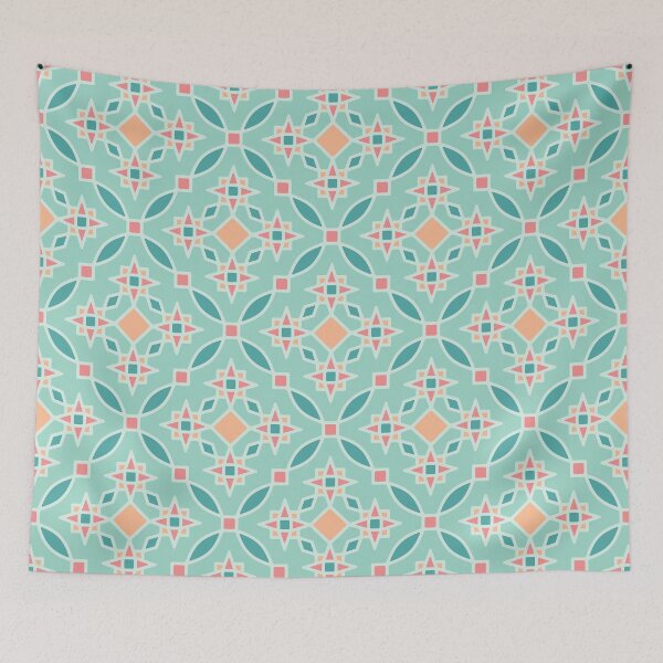 Item preview, Beach Tile Quatrefoil Pattern designed and sold by sarabethtextile.